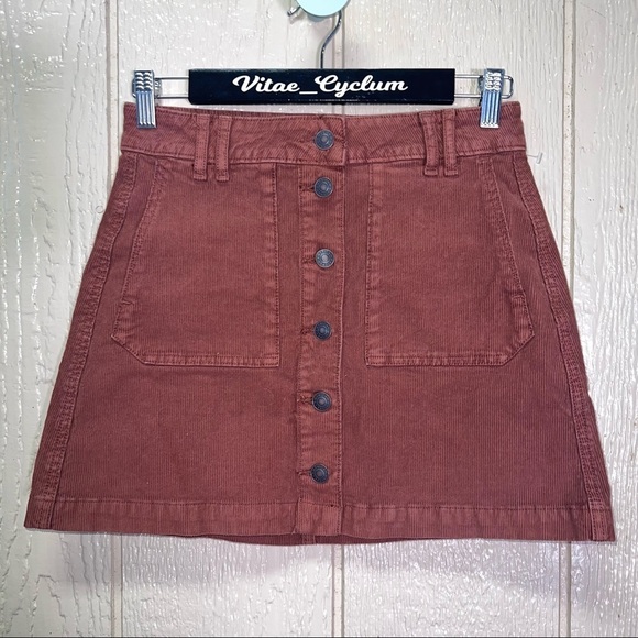 AE Brown Corduroy Skirt - Picture 2 of 7